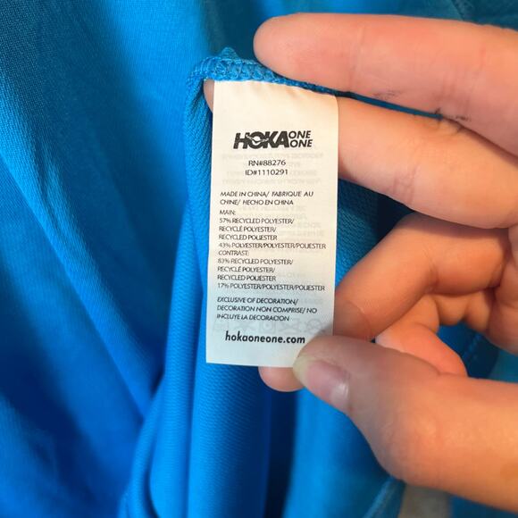 Hoka One Performance Long Sleeve In Blue Size Large Men's - Picture 2 of 7